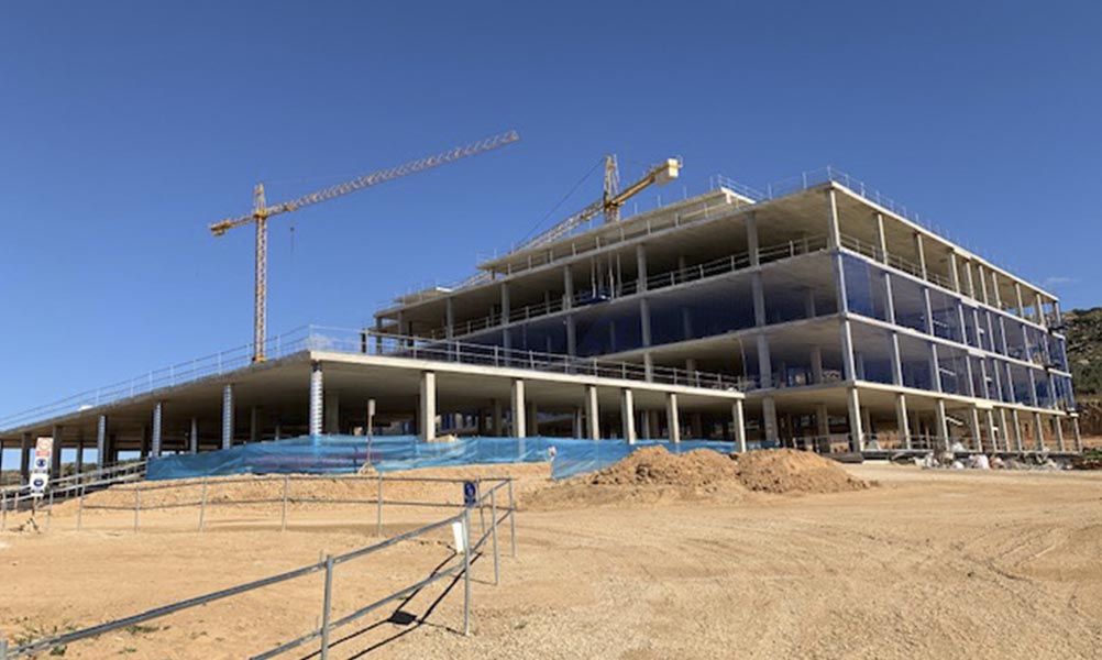 Progress in the works of the new Alcañiz hospital